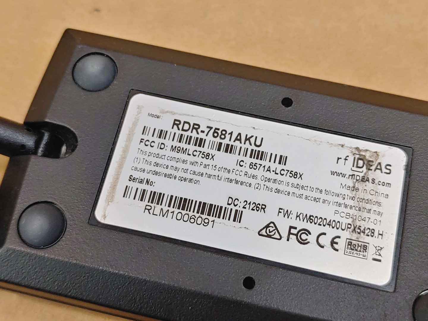 LOT of (2) rf IDEAS WAVE ID Solo RDR-7581AKU Smart Card Reader ✔✔✔ - Image 5