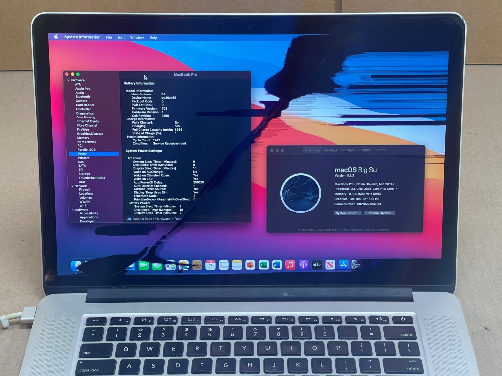 Apple Macbook Pro 15" (2014) Intel i7 2.5Ghz 16GB 512GB SSD (No AC, Bad Battery) - Image 8