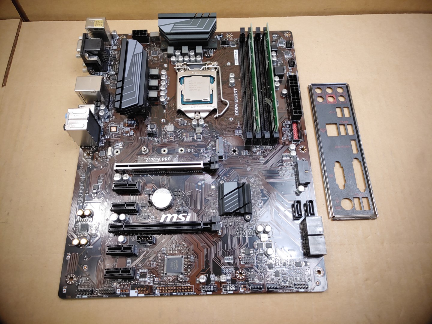 MSI Z370-A PRO Socket LGA 1151 ATX Motherboard w/ Intel i7-8700K + 16GB RAM ✔✔✔