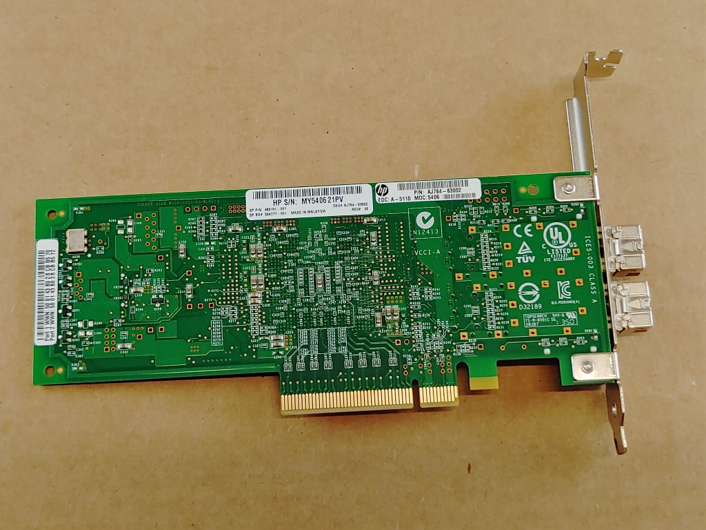 HP / QLOGIC 8GB Dual Port FC HBA QLE2562-HP AJ764-63002 489191-001 584777-001 - Image 5