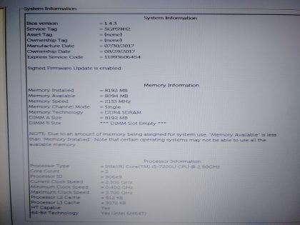 Dell Latitude 5480 14" i5-7200U✔8GB RAM✔256GB SSD✔ *NO BATT/NO OS/NO AC* *READ** - Image 10
