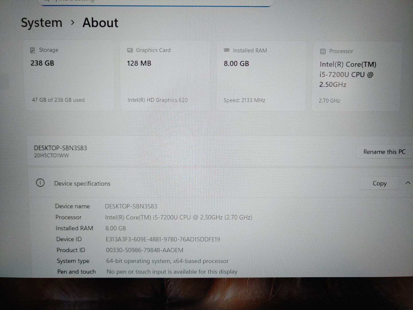 Lenovo ThinkPad E570 15.6" Intel i5-7200U✔8GB✔256GB SSD✔Win11Pro✔*NO A/C* *READ* - Image 10