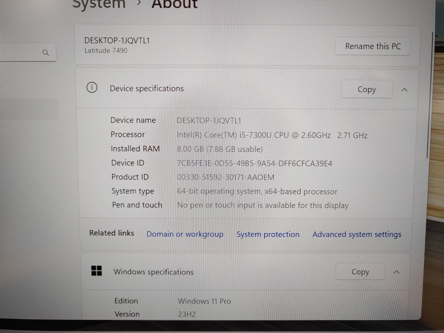 Dell Latitude 7490 14-inch Intel i5-7300U✔8GB RAM✔256GB SSD✔Windows11Pro✔ *READ* - Image 10