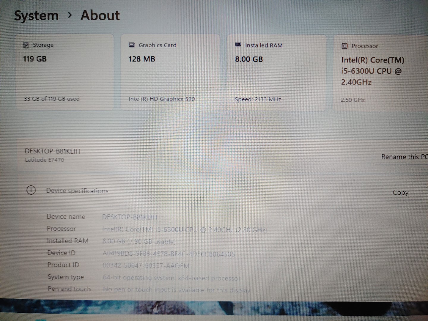 Dell Latitude E7470 14-inch Intel i5-6300U✔8GB✔128GB SSD✔Win11Pro✔ ***NO A/C*** - Image 9