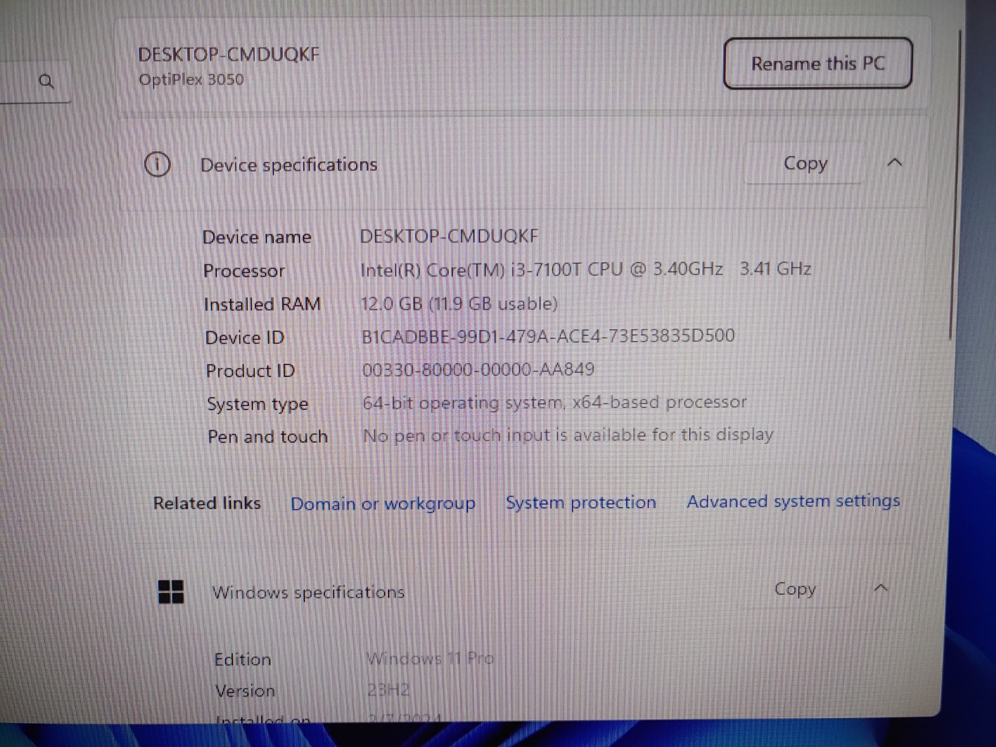Dell OptiPlex 3050 Micro Intel i3-7100T✔12GB✔128GB SSD✔Win11Pro✔FAST✔ **NO A/C** - Image 10