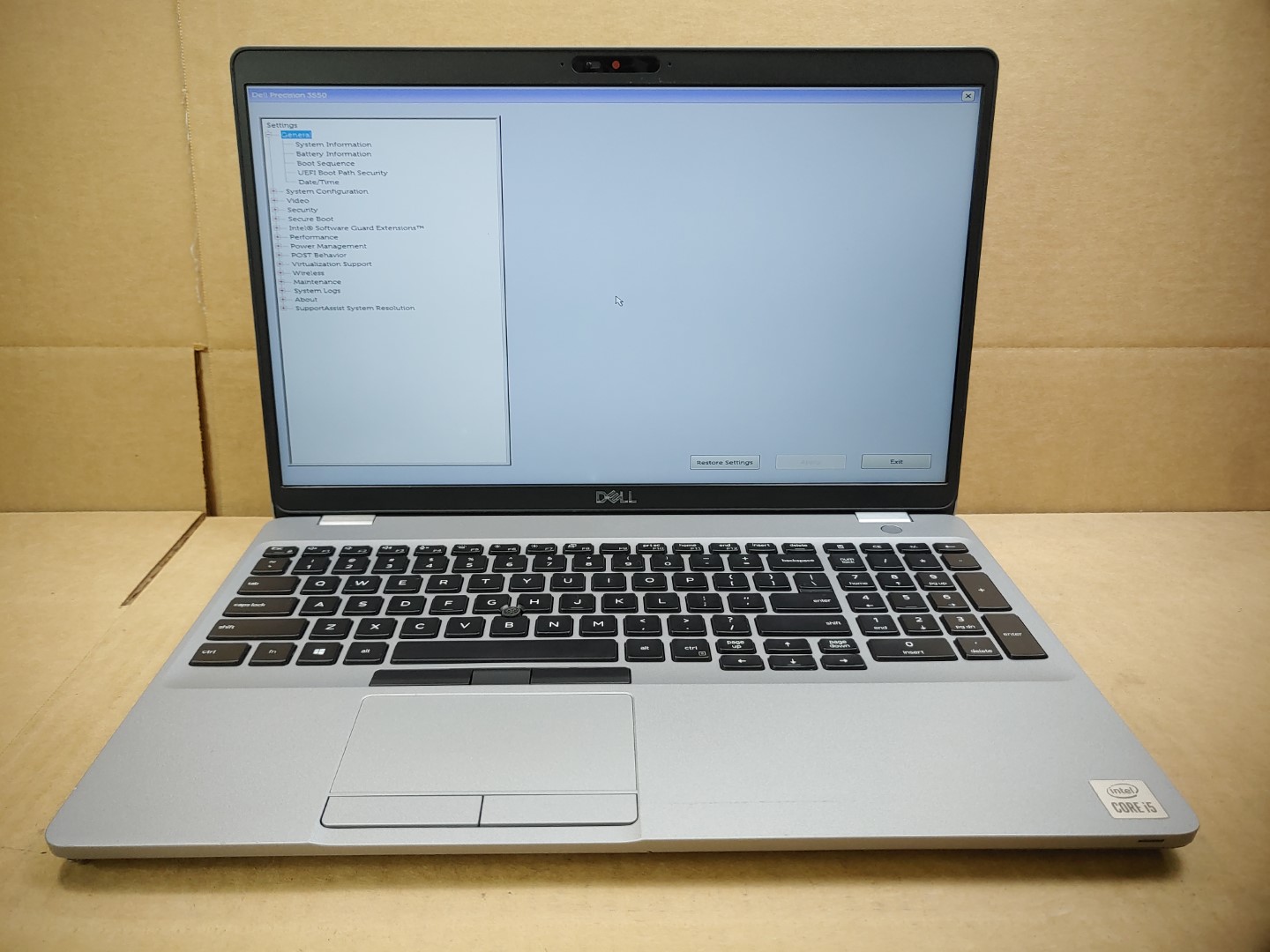 Dell Precision 3550 15.6" Intel i5-10210U✔ *NO SSD/NO RAM/NO AC* **READ**