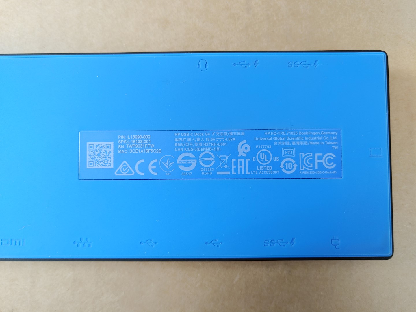 HP USB-C Dock G4 90W (HSTNH-U601)(L13898-002/L16133-001) **DOCK ONLY** - Image 8