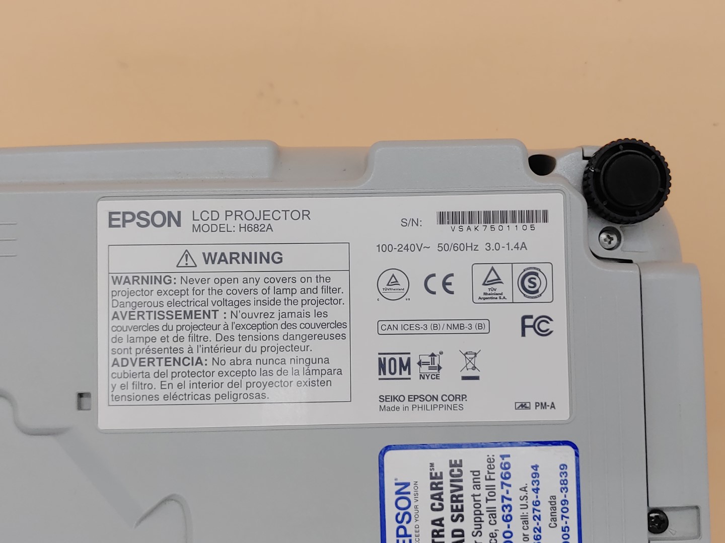Epson PowerLite 965H H682A XGA 3LCD HDMI 3,500 ANSI Lumen Projector (2708 HOURS) - Image 10