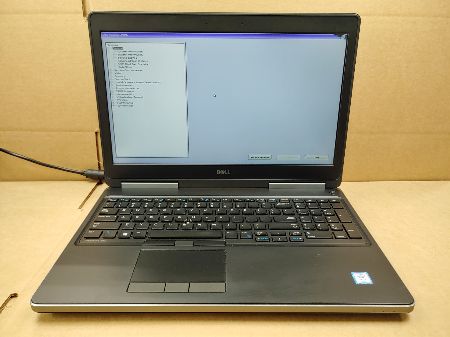Dell Precision 7520 15.6" Xeon E3-1535M v6✔4GB✔*NO SSD/NO BATT/NO AC* ***READ***