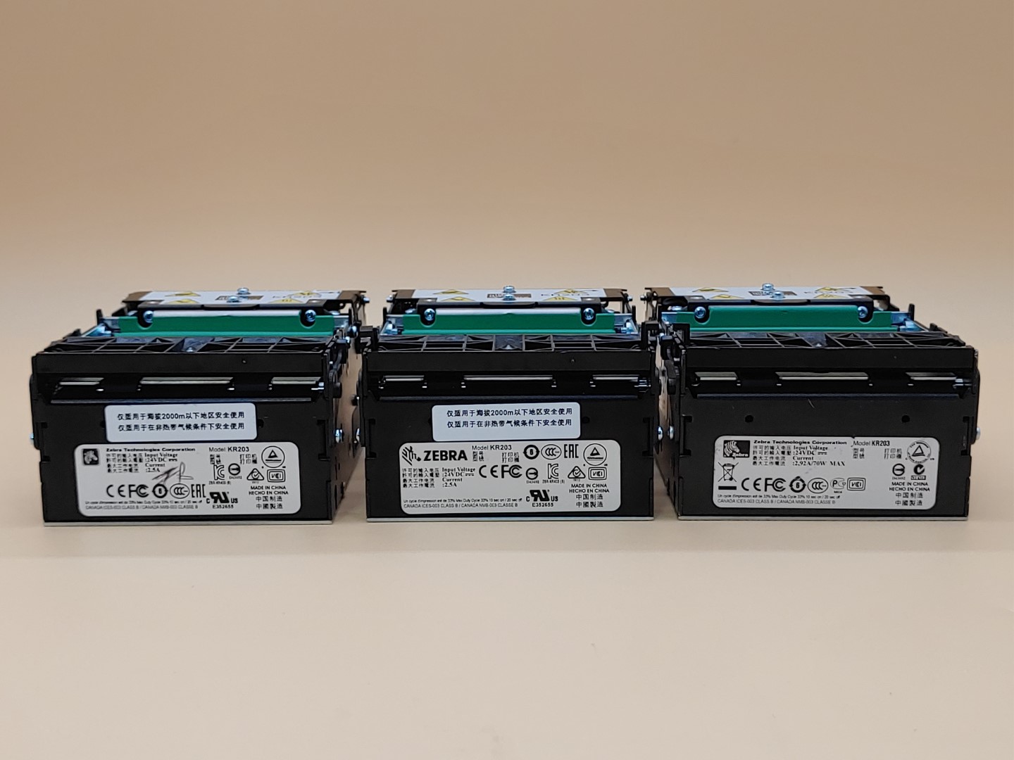 LOT of (3) Zebra KR203 Kiosk POS 3" Receipt Printer P1022147 *UNTESTED***AS-IS** - Image 3