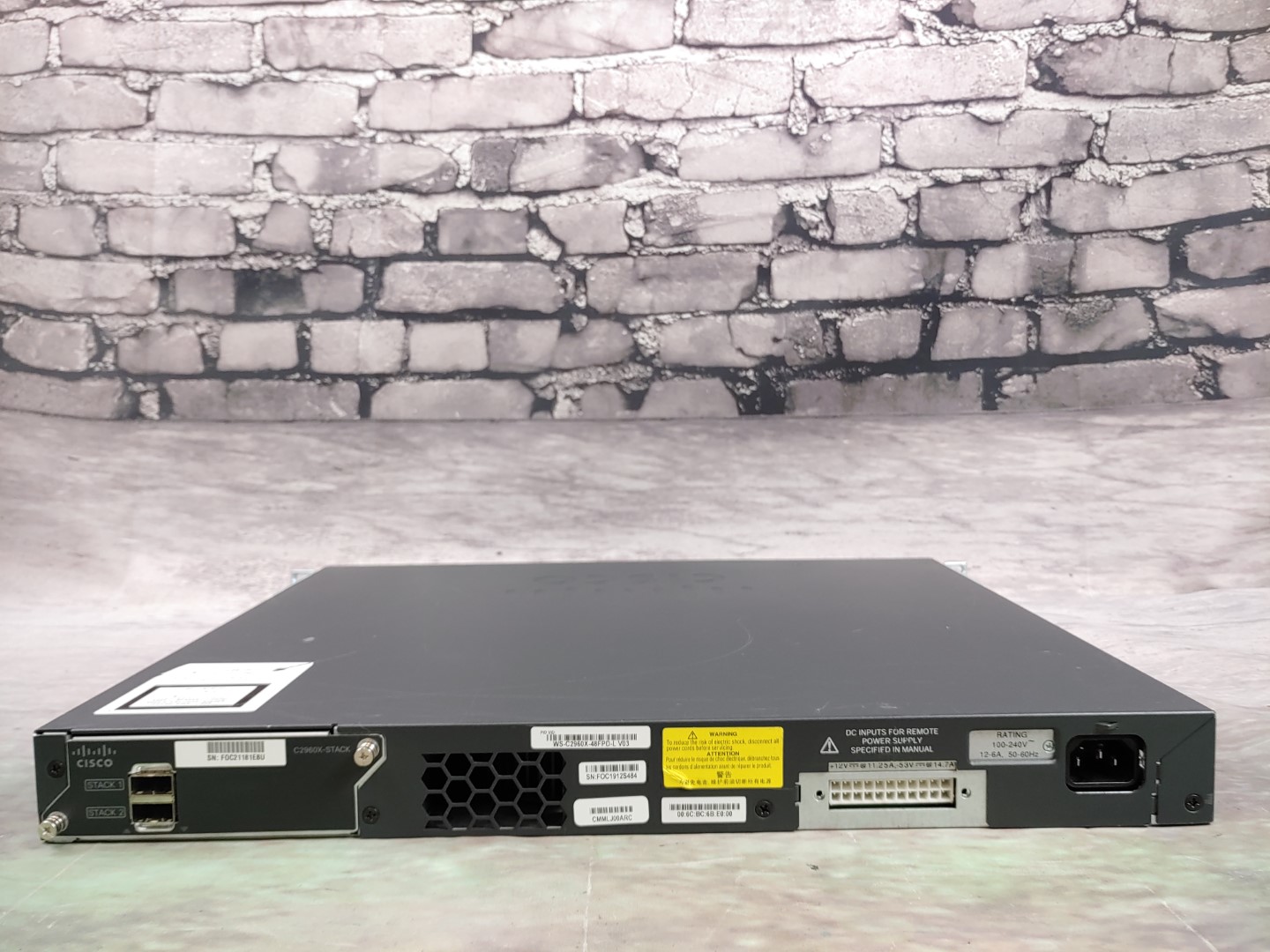 Cisco Cataylst 2960-X 48Port PoE Switch WS-C2960X-48FPD-L w/ C2960X-STACK *READ* - Image 7