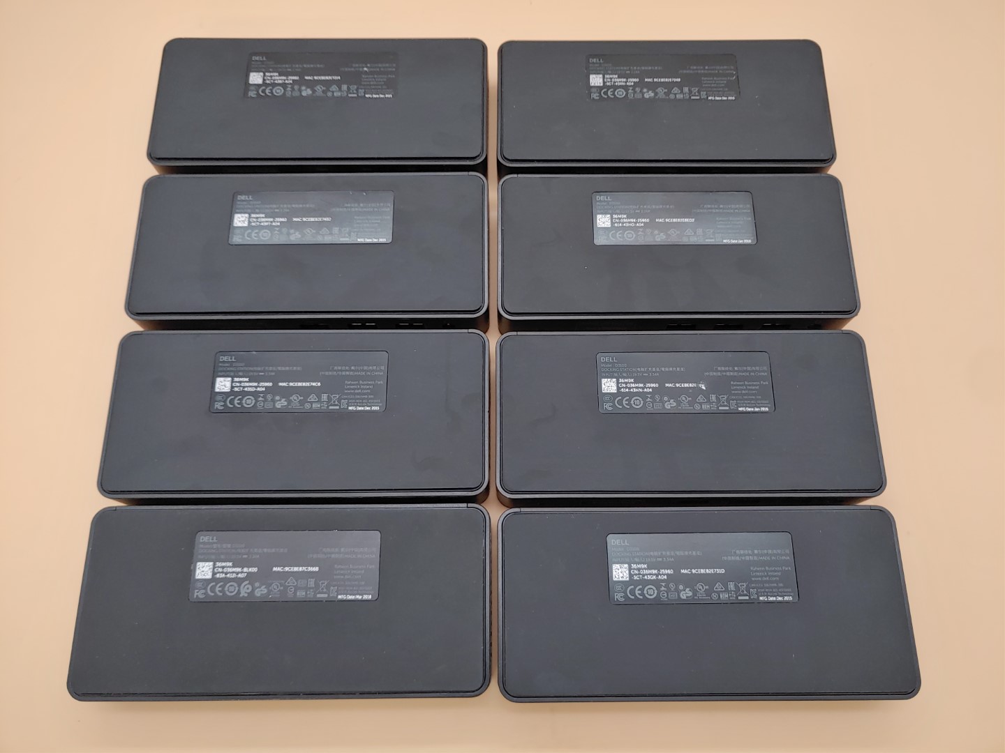 LOT of (8) Dell D3100 USB 3.0 Ultra HD 4K Triple Display Dock 036M9K ✔✔ *NO A/C* - Image 10
