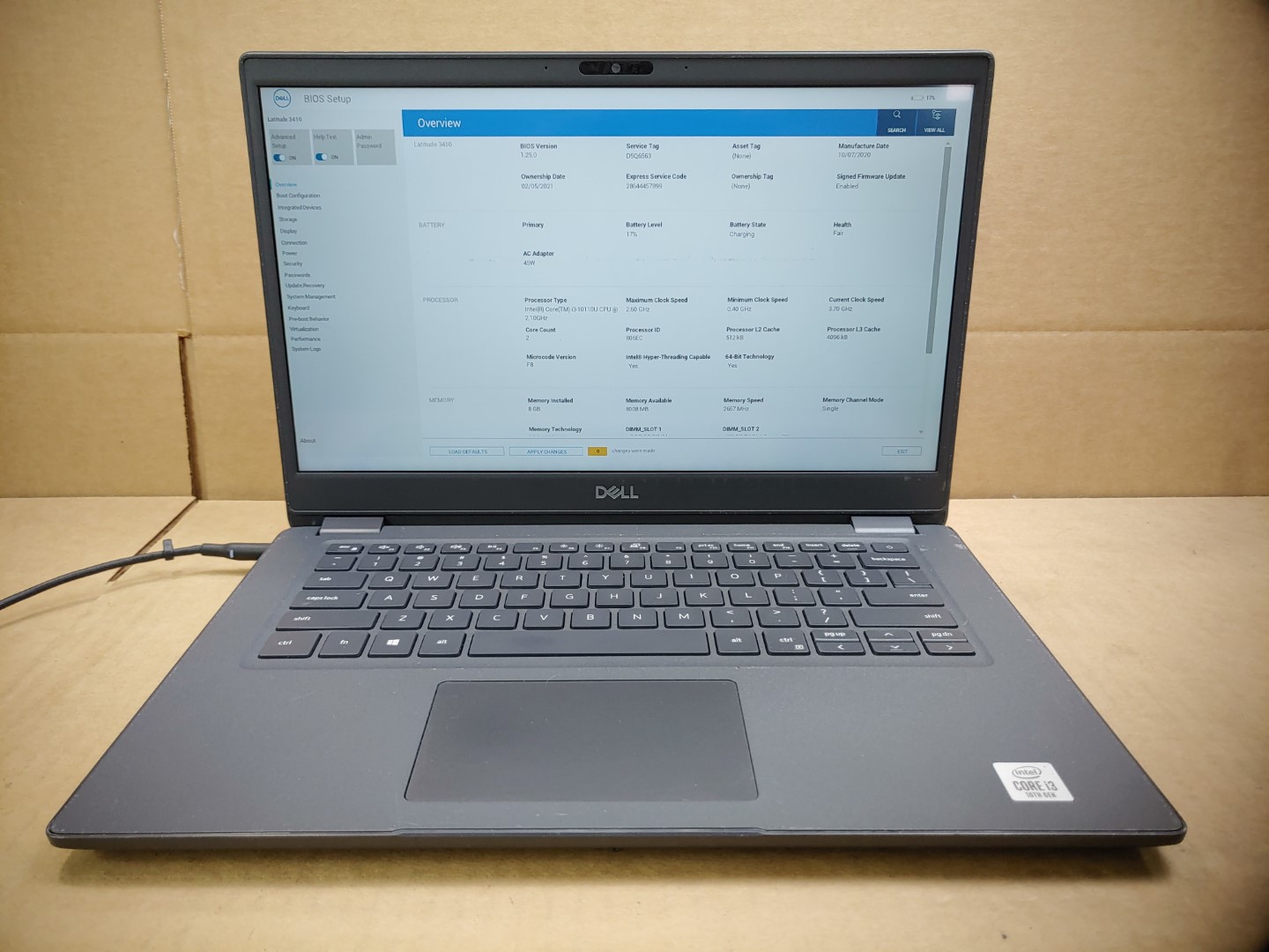 Dell Latitude 3410 14" Touch i3-10110U✔ ***NO RAM/NO SSD/NO AC* **READ**