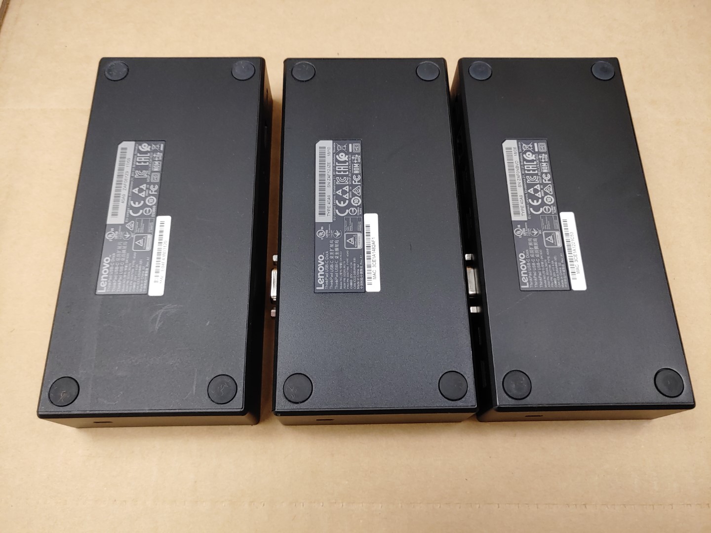LOT of (3) Lenovo ThinkPad USB-C Dock Station USB 3.0 4K✔03X7194✔40A9 *NO A/C* - Image 6