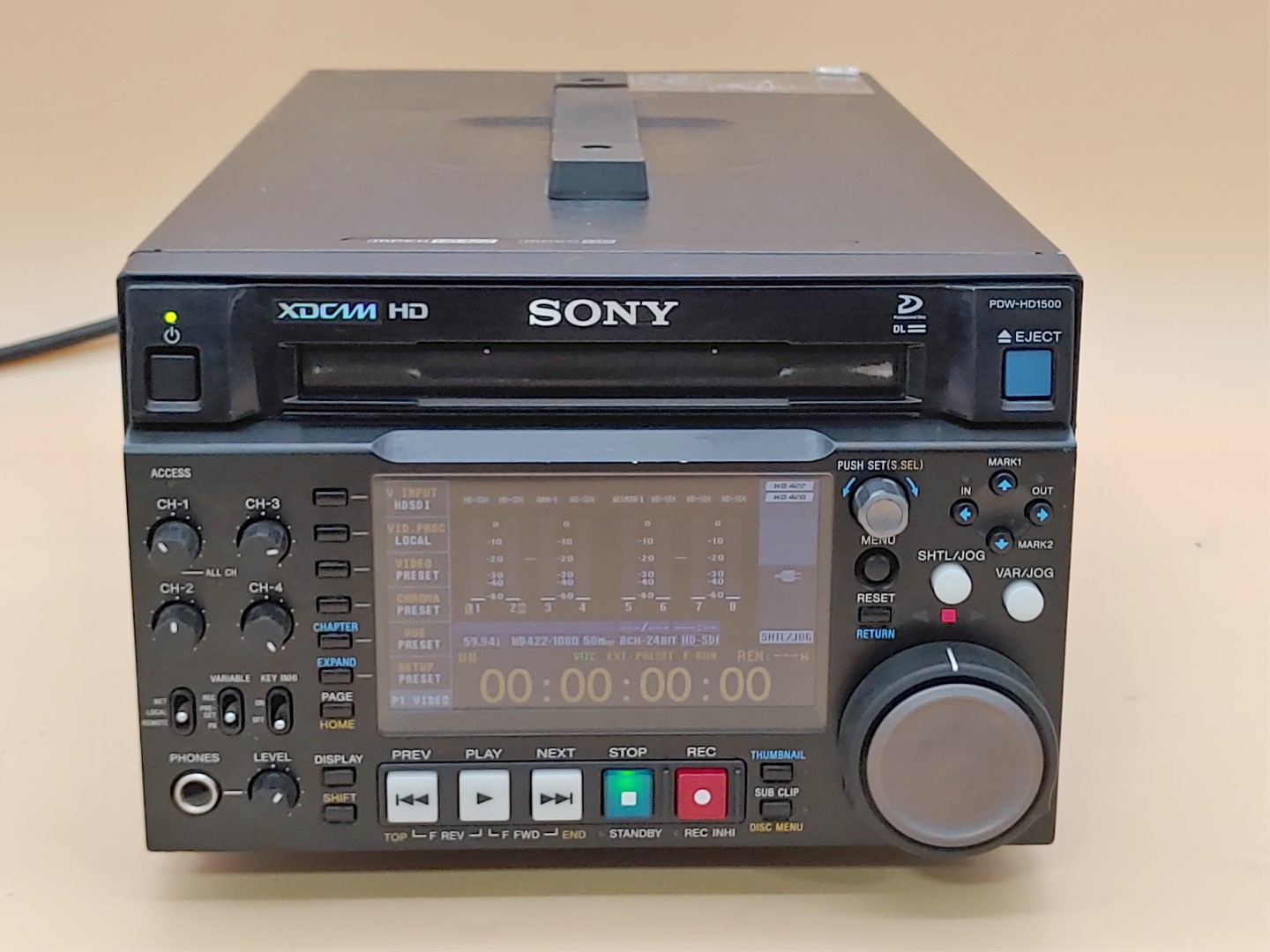 Sony PDW-HD1500 XDCAM HD Professional Disc Recorder Half Rack Recorder ✔✔ *READ*