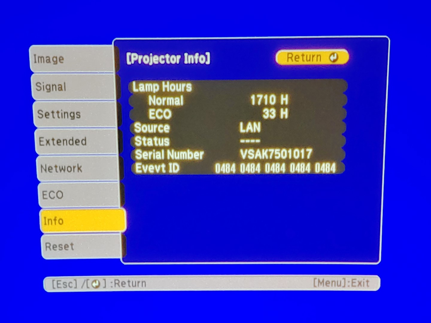 Epson PowerLite 965H H682A XGA 3LCD HDMI 3,500 ANSI Lumen Projector (1710 HOURS) - Image 11