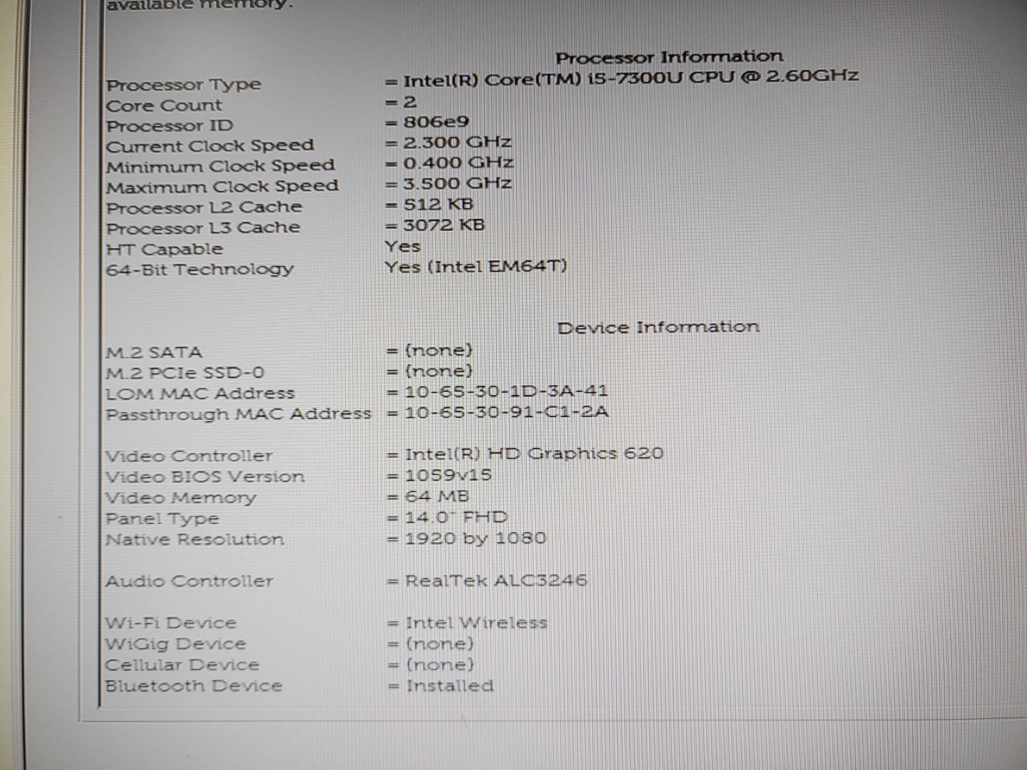 Dell Latitude 7480 14" i5-7300U✔ *NO BATT/NO SSD/NO RAM/NO AC* **BAD BACKLIGHT** - Image 10