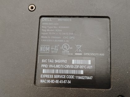 LOT of (2) Dell WD19DCS Performance Dock Dual USB-C (JMD7X) **NO A/C** - Image 10