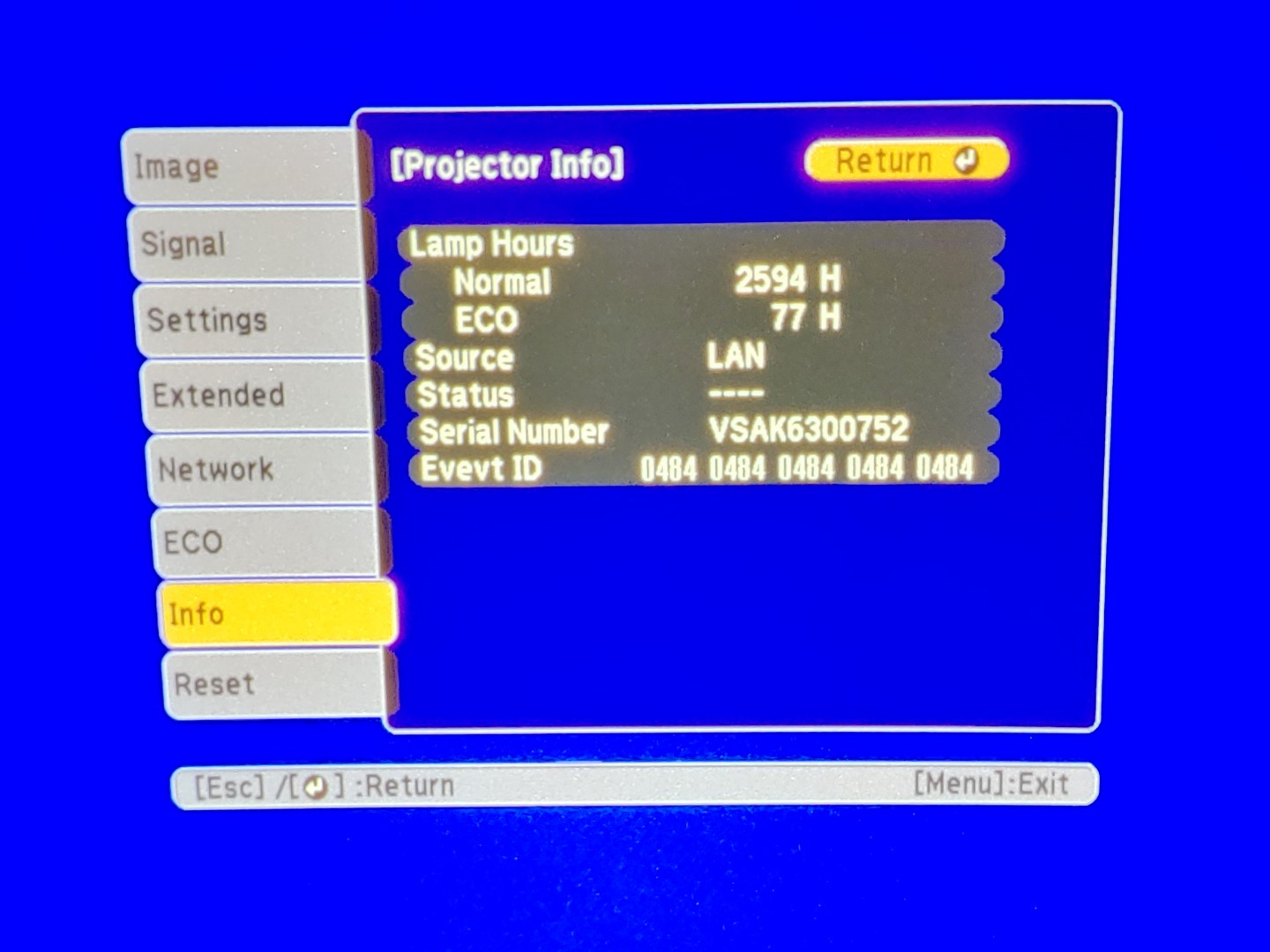 Epson PowerLite 965H H682A XGA 3LCD HDMI 3,500 ANSI Lumen Projector (2594 HOURS) - Image 11