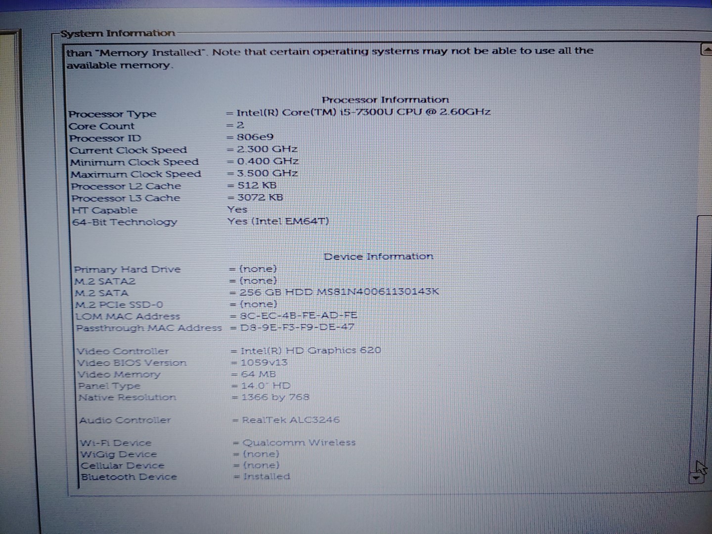 Dell Latitude 5480 14" i5-7300U✔8GB RAM✔256GB SSD✔ *NO BATT/NO OS/NO AC* *READ* - Image 11