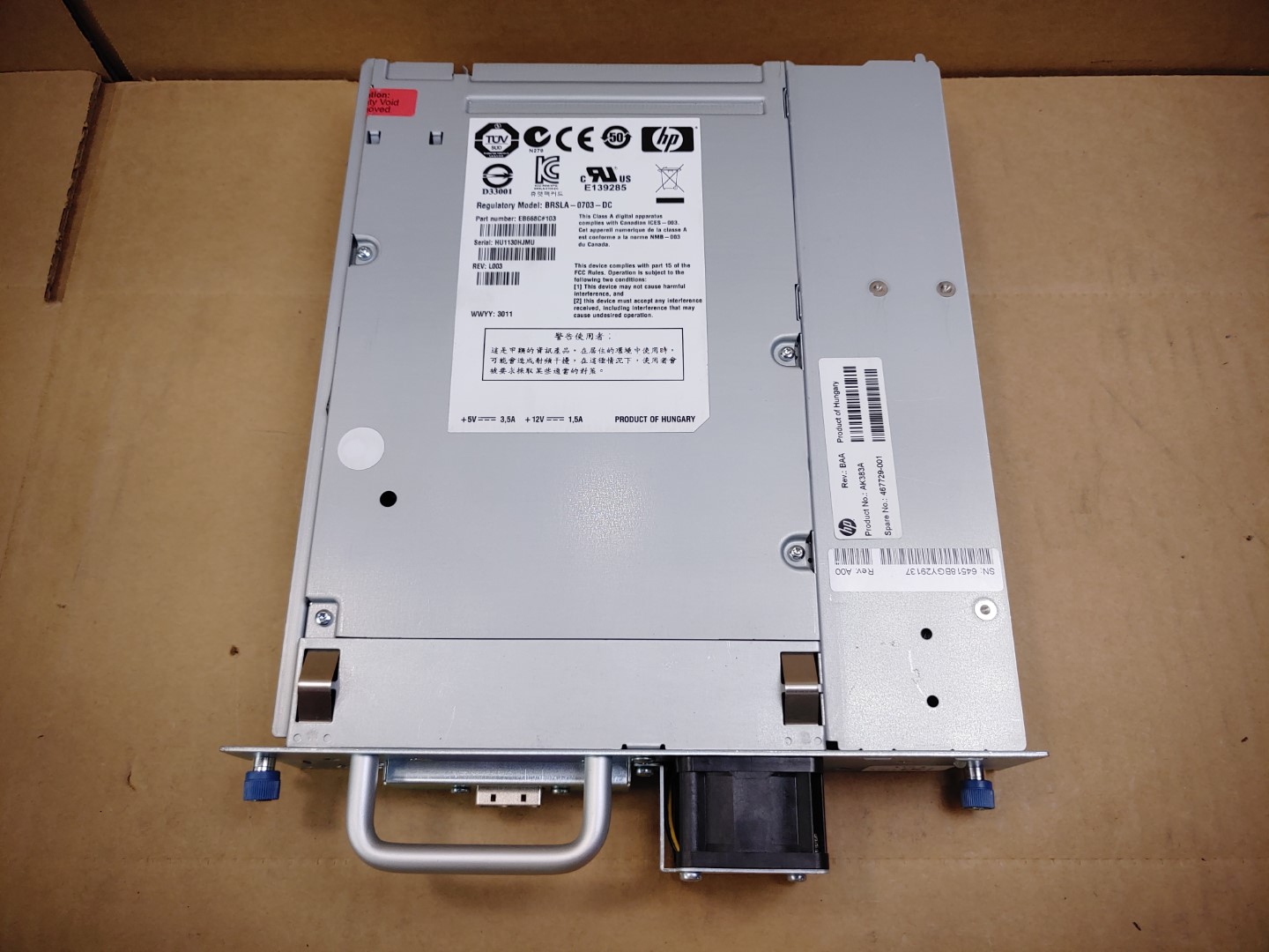 HP LTO4 Ultrium1760 SAS Drive Tray MSL AK383A✔467729-001✔EB668C#103✔ - Image 3