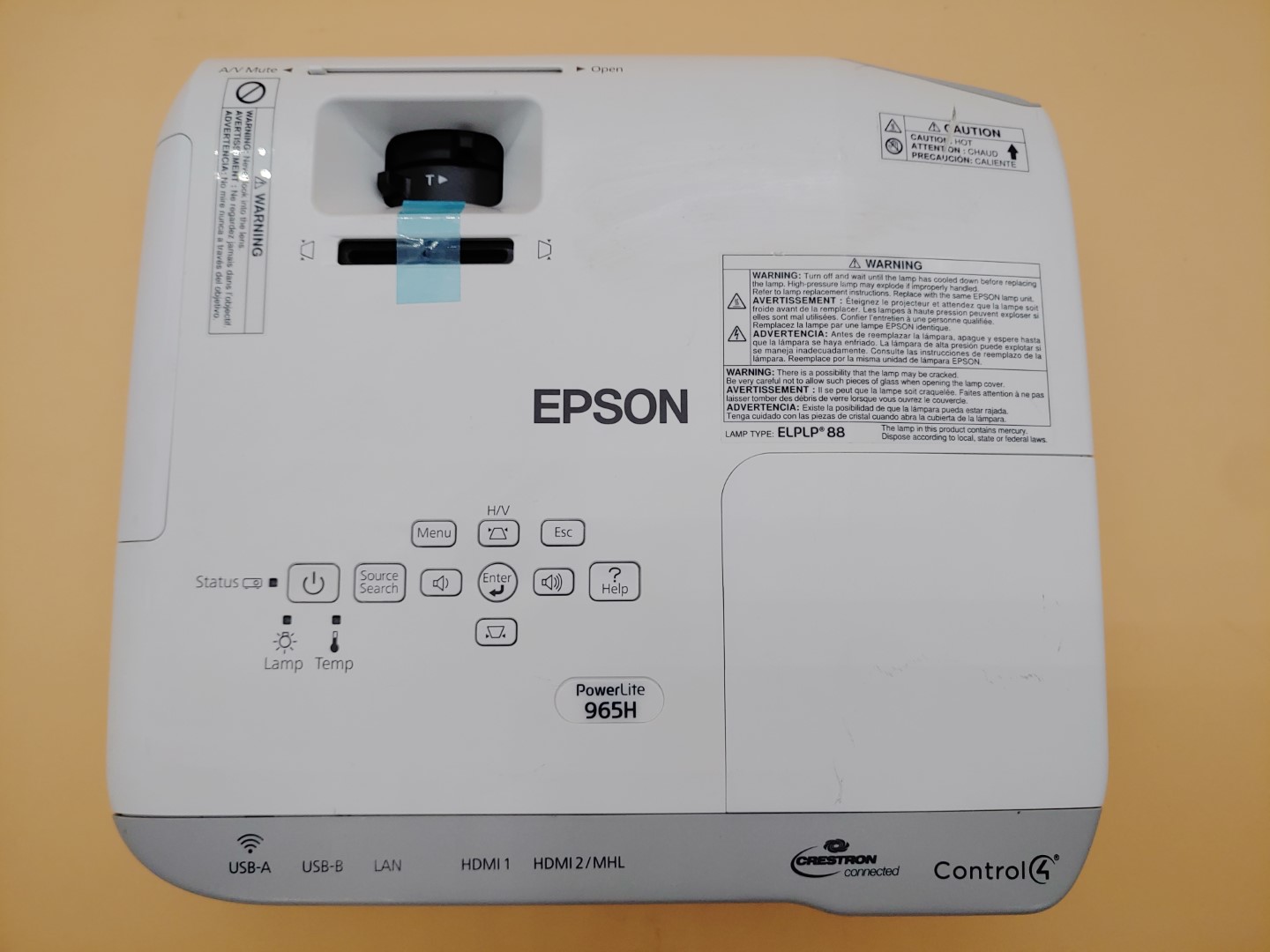 Epson PowerLite 965H H682A XGA 3LCD HDMI 3,500 ANSI Lumen Projector (491 HOURS) - Image 8