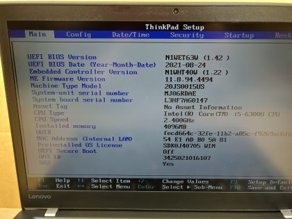Lenovo ThinkPad T470s 14" Intel i5-6300U✔4GB✔ *NO SSD/NO A/C* **BIOS PASSWORD** - Image 10