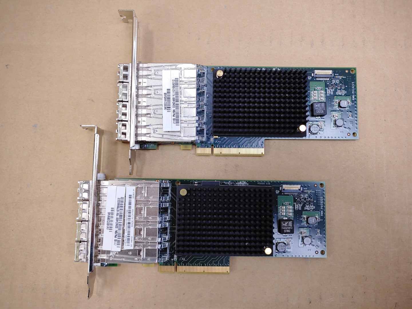 LOT of (2) IBM Quad-Port 10GbE SFP PCIe Network Adapter 00ND468 w/ SFP's ✔✔✔✔ - Image 4