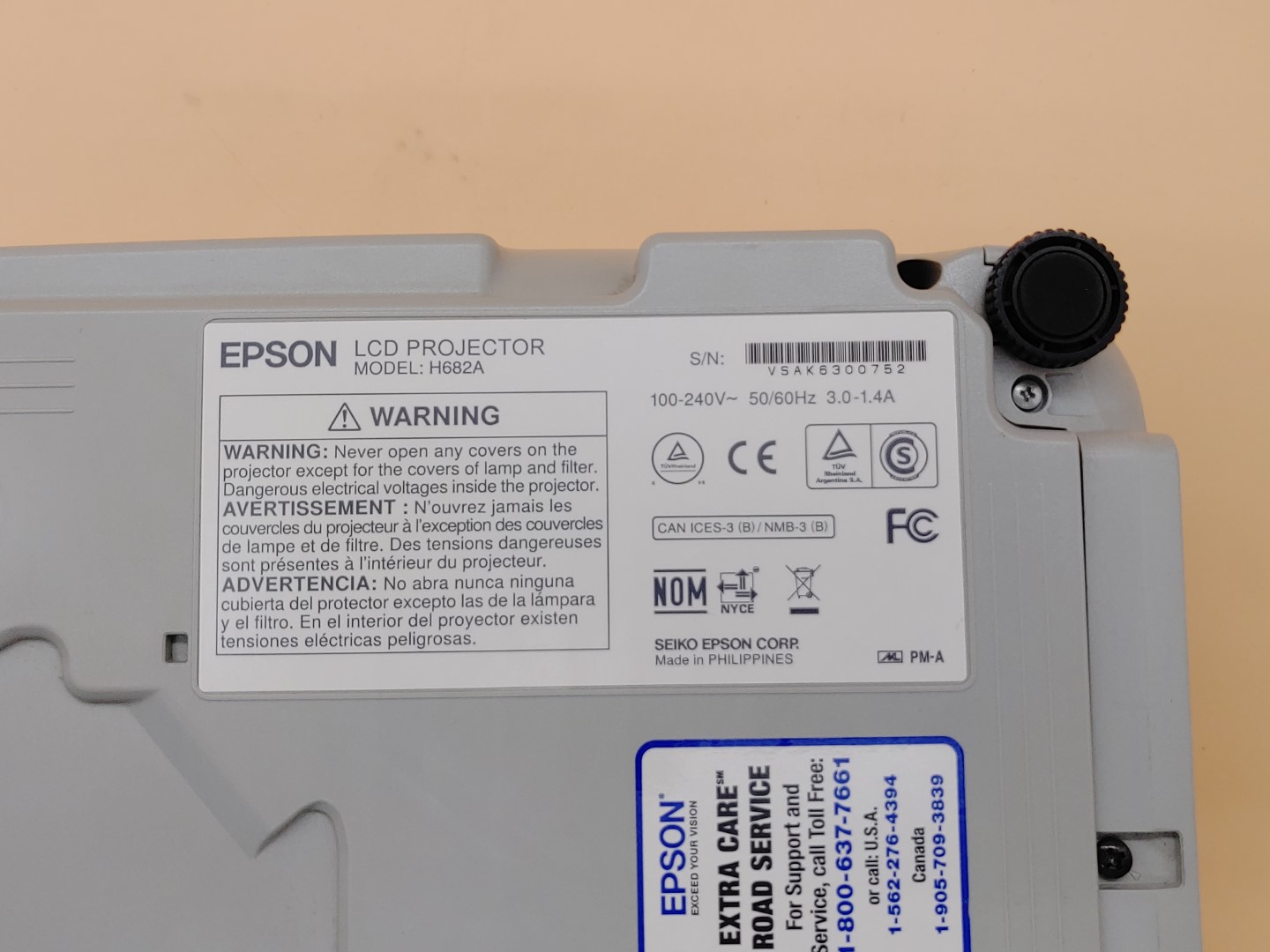 Epson PowerLite 965H H682A XGA 3LCD HDMI 3,500 ANSI Lumen Projector (2594 HOURS) - Image 10