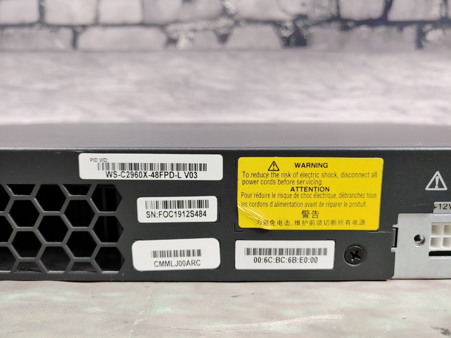 Cisco Cataylst 2960-X 48Port PoE Switch WS-C2960X-48FPD-L w/ C2960X-STACK *READ* - Image 9