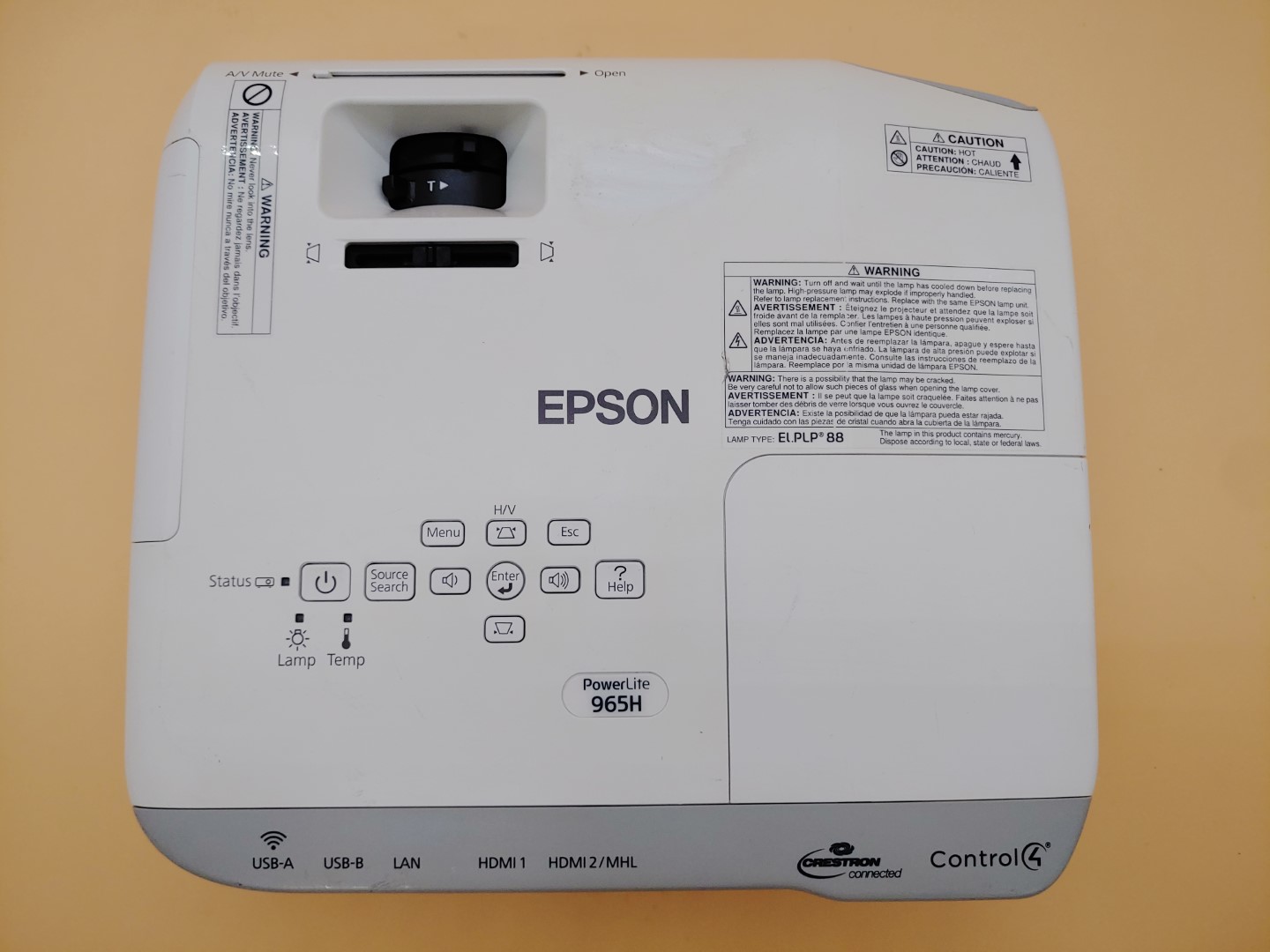 Epson PowerLite 965H H682A XGA 3LCD HDMI 3,500 ANSI Lumen Projector (4024 HOURS) - Image 8