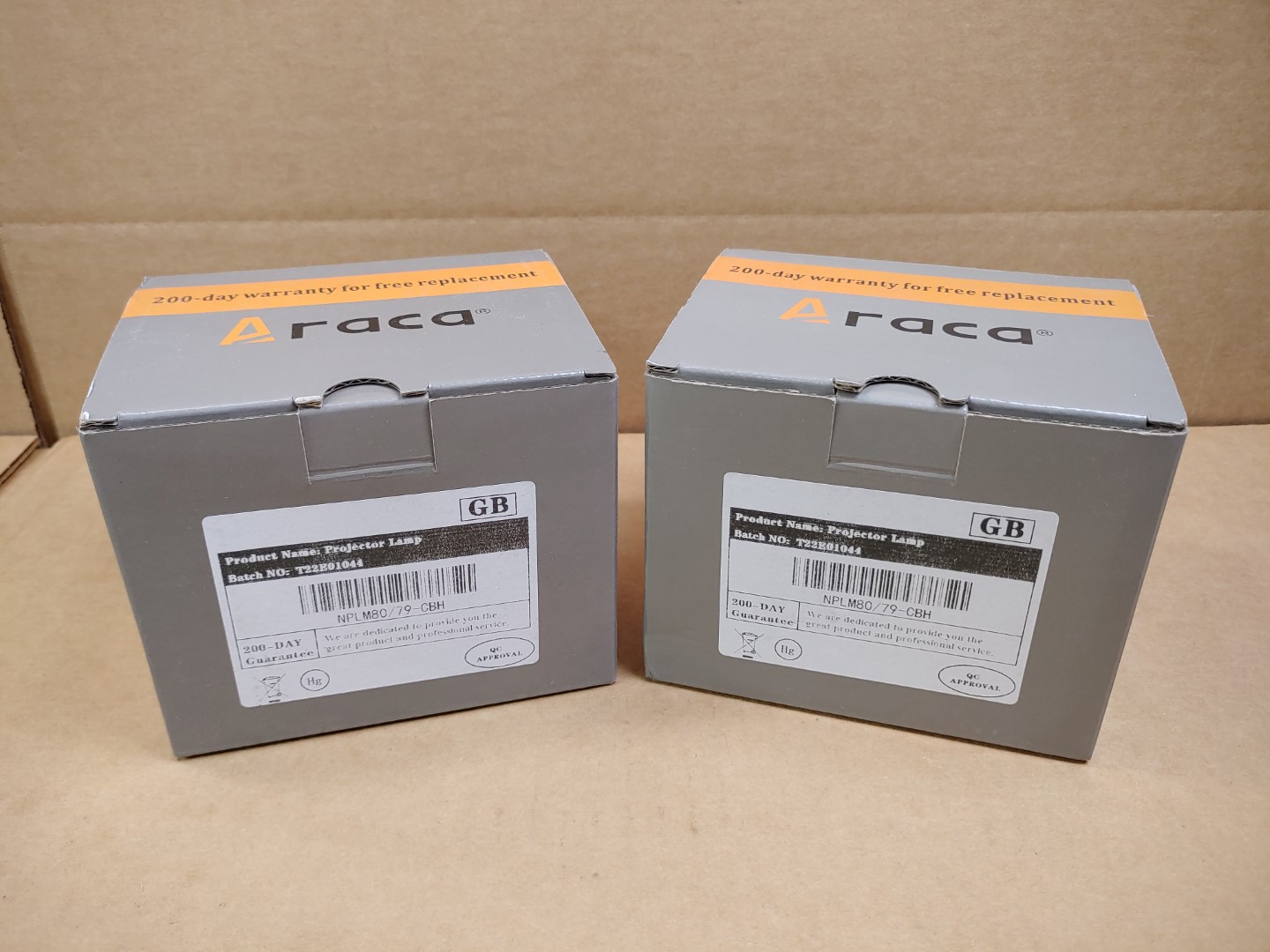 LOT of (2) Araca REPLACEMENT LAMP BULB for EPSON BrightLink 595 (NPLM80/79-CBH)