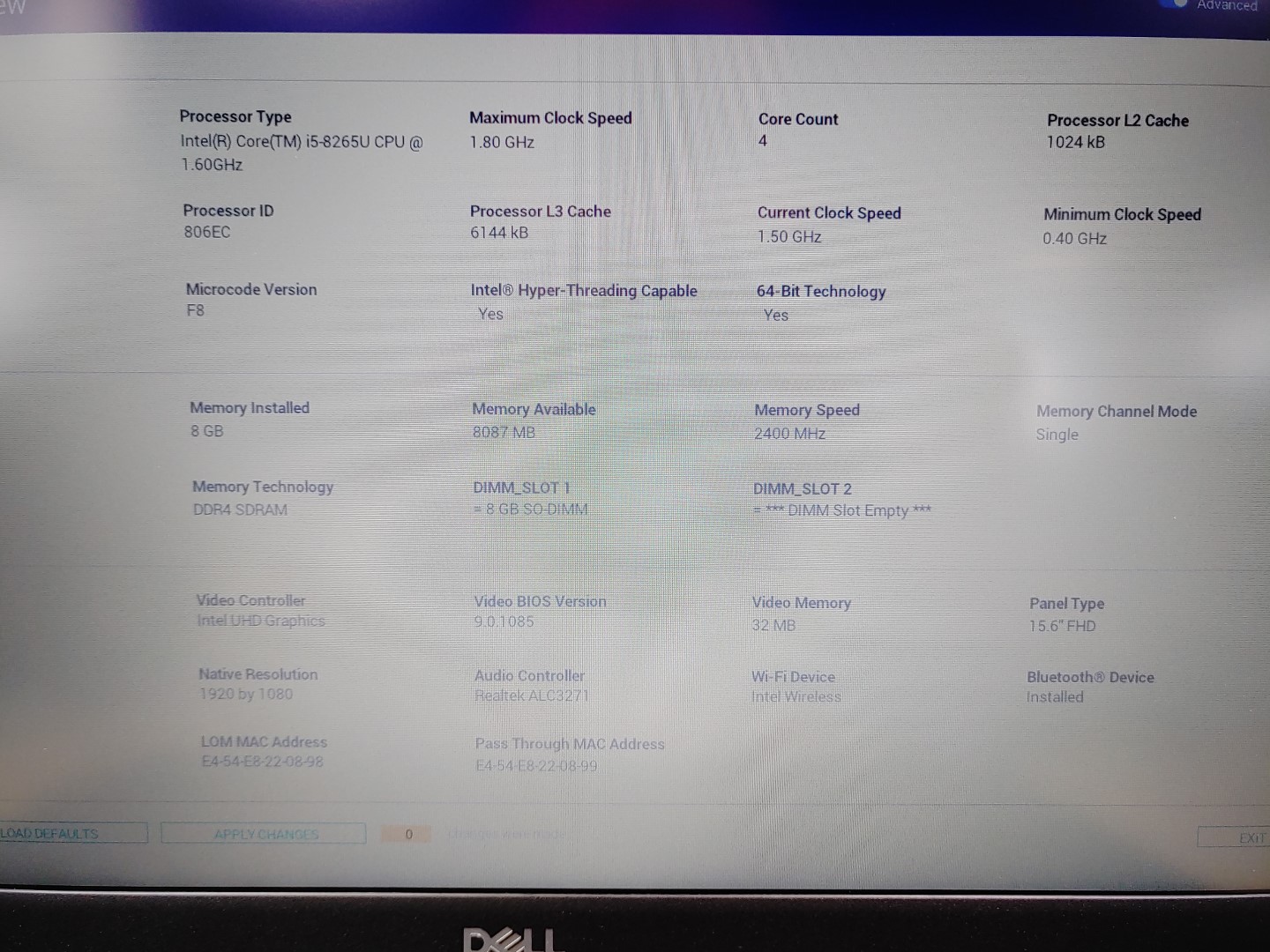 Dell Latitude 3500 15.6" Intel i5-8265U✔ *NO RAM/NO BATT/NO SSD/NO AC* *READ* - Image 12