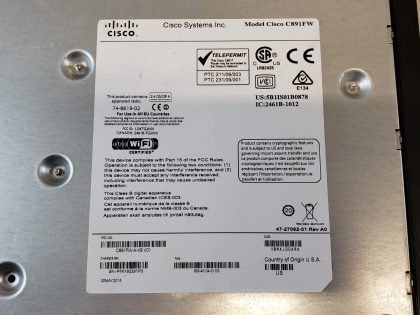 Cisco C891FW-A-K9 C891F-K9 Integrated Services Router - SAME DAY SHIPPING - Image 8