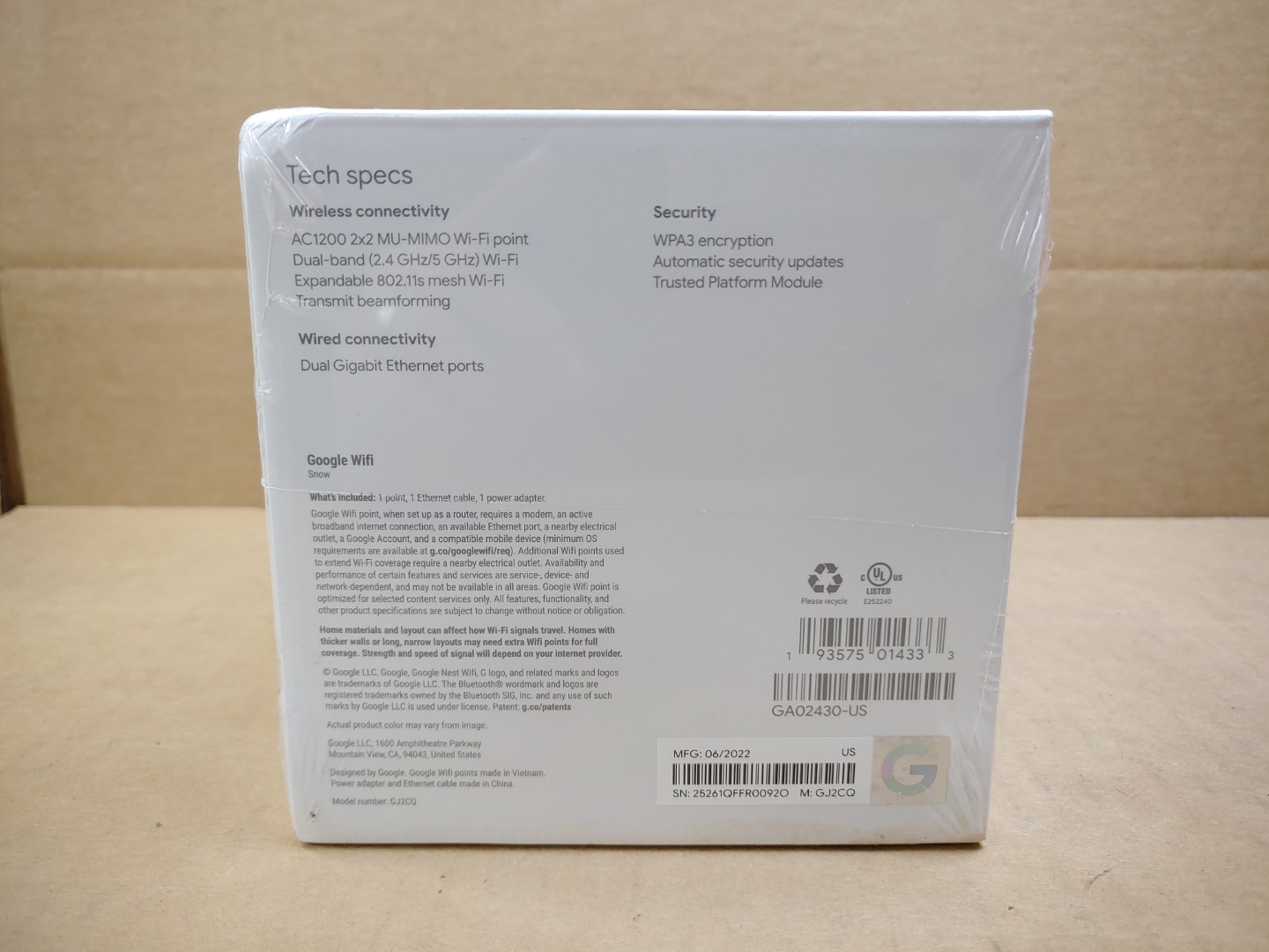 Google GA02430-US Wifi Whole Home Wi-Fi System (Snow) ✔✔✔ NEW SEALED! - Image 6