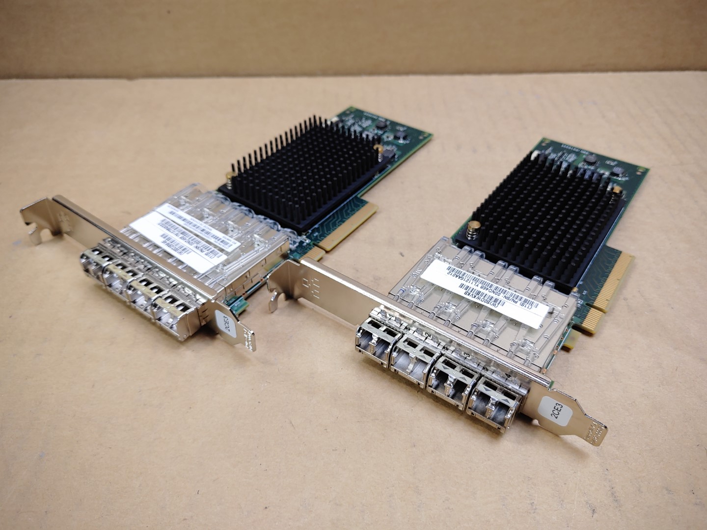 LOT of (2) IBM Quad-Port 10GbE SFP PCIe Network Adapter 00ND468 w/ SFP's ✔✔✔✔