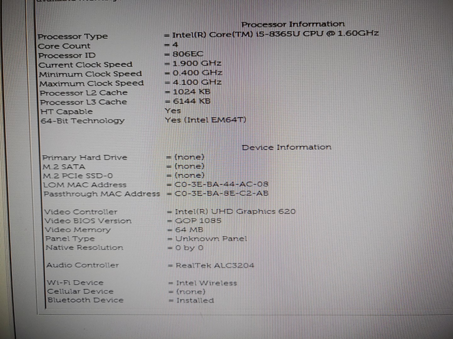 Dell Latitude 5400 14" i5-8365U✔ *NO RAM/NO SSD/NO BATT/ NO AC* *CRACKED SCREEN* - Image 11
