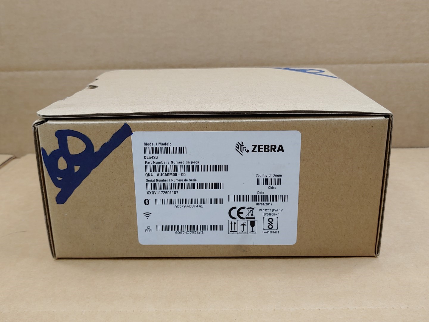 Zebra QLn420 Direct Thermal Bluetooth Mobile Label Printer QN4-AUCA0M00-00✔