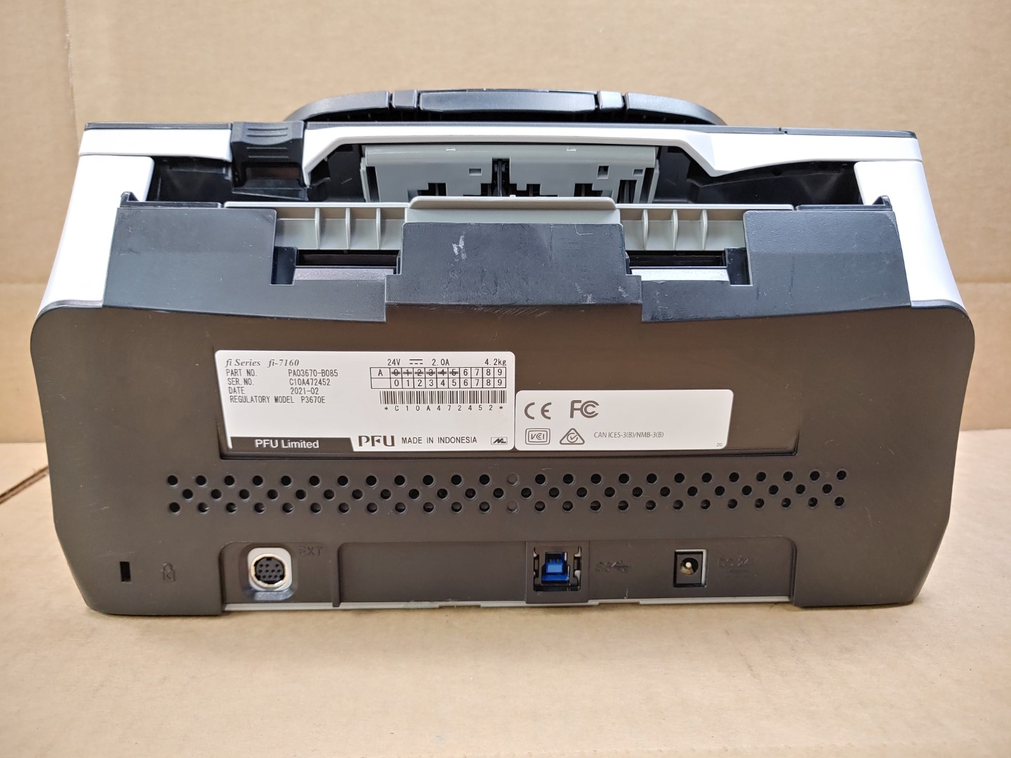 Fujitsu fi-7160 Color Duplex Document Scanner ✔✔✔ **NO A/C** **F4:C2 ERROR** - Image 7