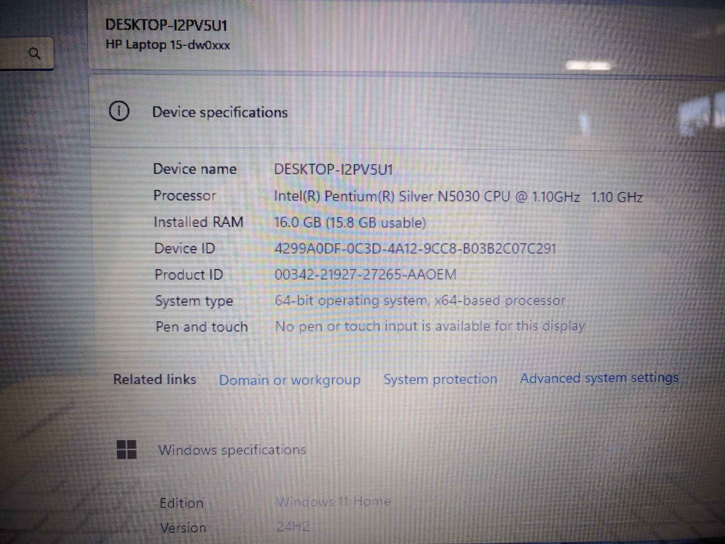 HP Notebook 15-dw0081wm 15.6" Pentium Silver N5030✔16GB✔256GB✔Win11✔ **NO A/C** - Image 8