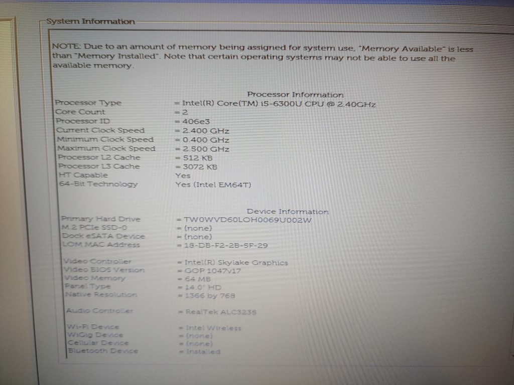 Dell Latitude E7470 14" Intel Core i5-6300U✔8GB✔128GB✔ **NO OS/NO BATT/NO AC** - Image 11
