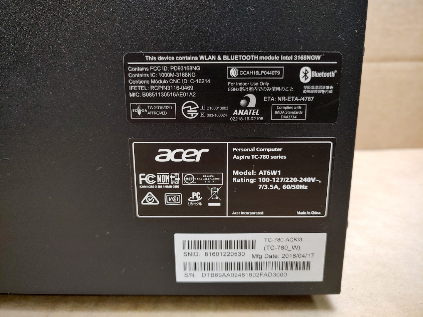 Acer Aspire TC-780 Desktop Intel i3-7100✔8GB✔128GB SSD + 1TB HDD✔Win11Home✔FAST! - Image 7