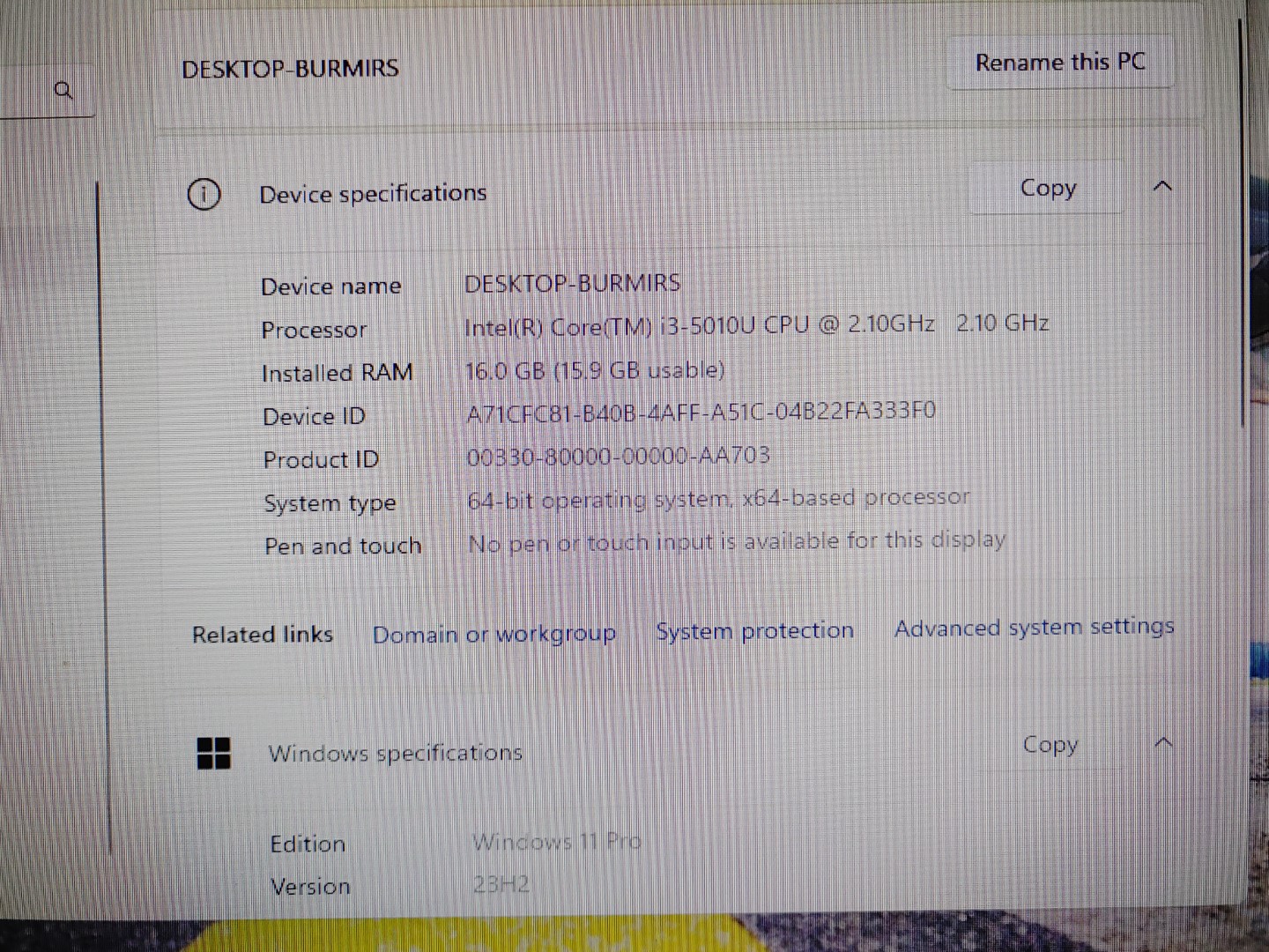 Intel NUC NUC5i3RYH Intel i3-5010U✔16GB✔250GB M.2 SSD+1TB HDD✔Win11Pro✔ *NO AC** - Image 9