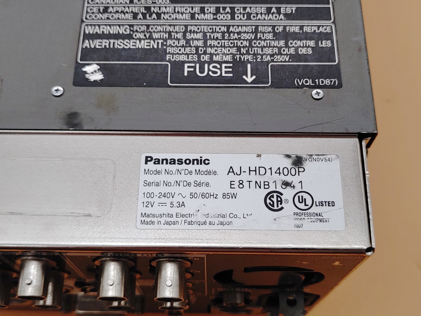 PANASONIC AJ-HD1400P Compact DVCPRO HD VTR ✔✔✔✔ - Image 6