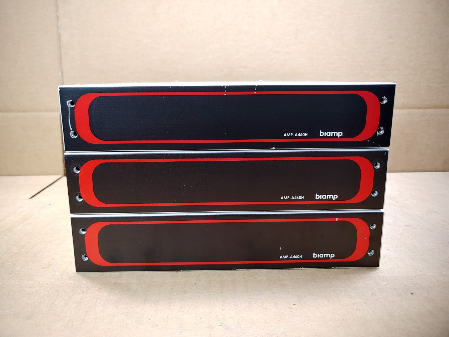 LOT of (3) Biamp AMP-A460H 4-Channel 60W Power Amplifier *UNTESTED/AS-IS* *READ*
