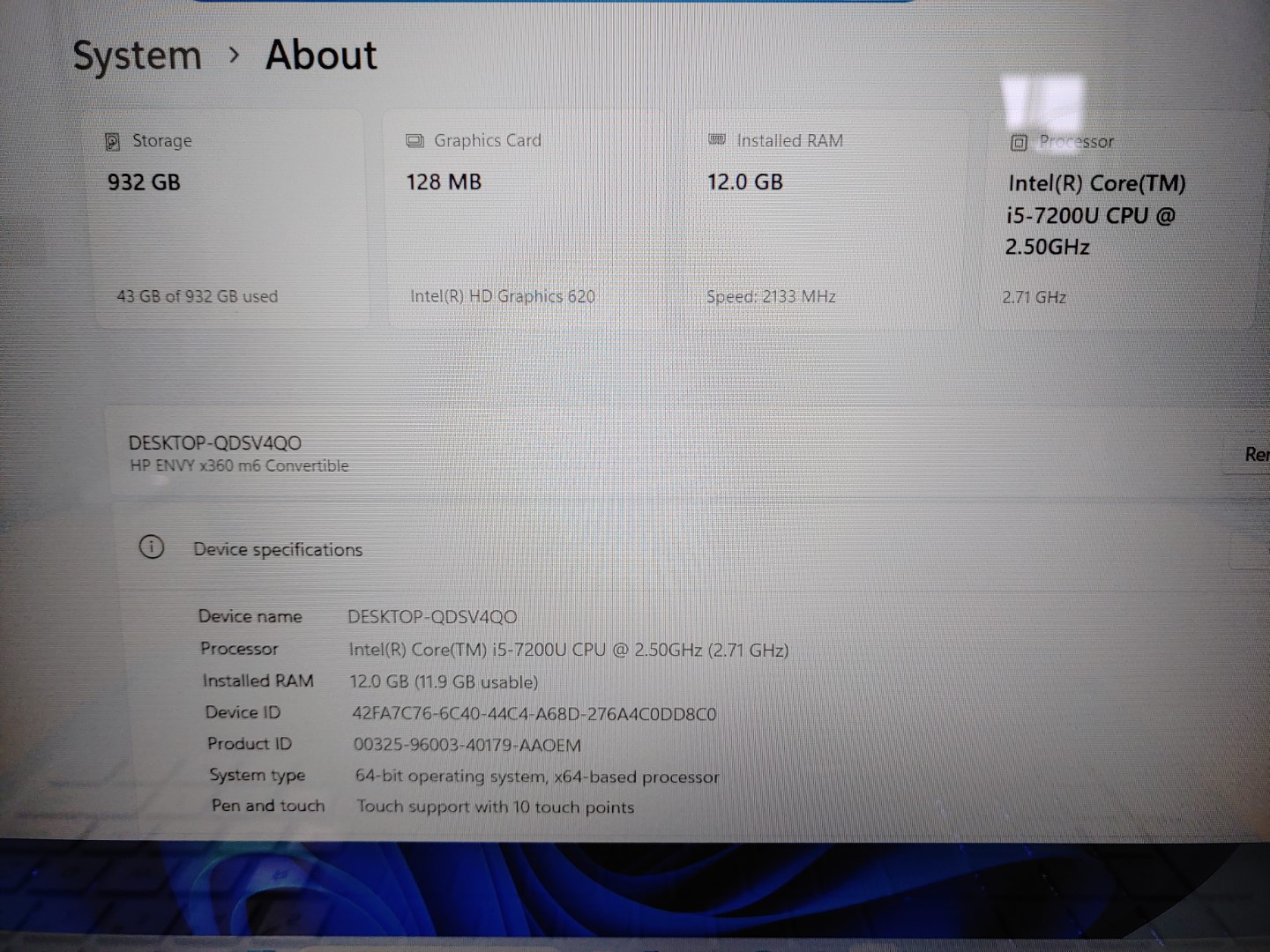 HP ENVY x360 m6-aq103dx 15.6" Touch Intel i5-7200U✔12GB✔1TB HDD✔Win11✔ *NO A/C* - Image 10