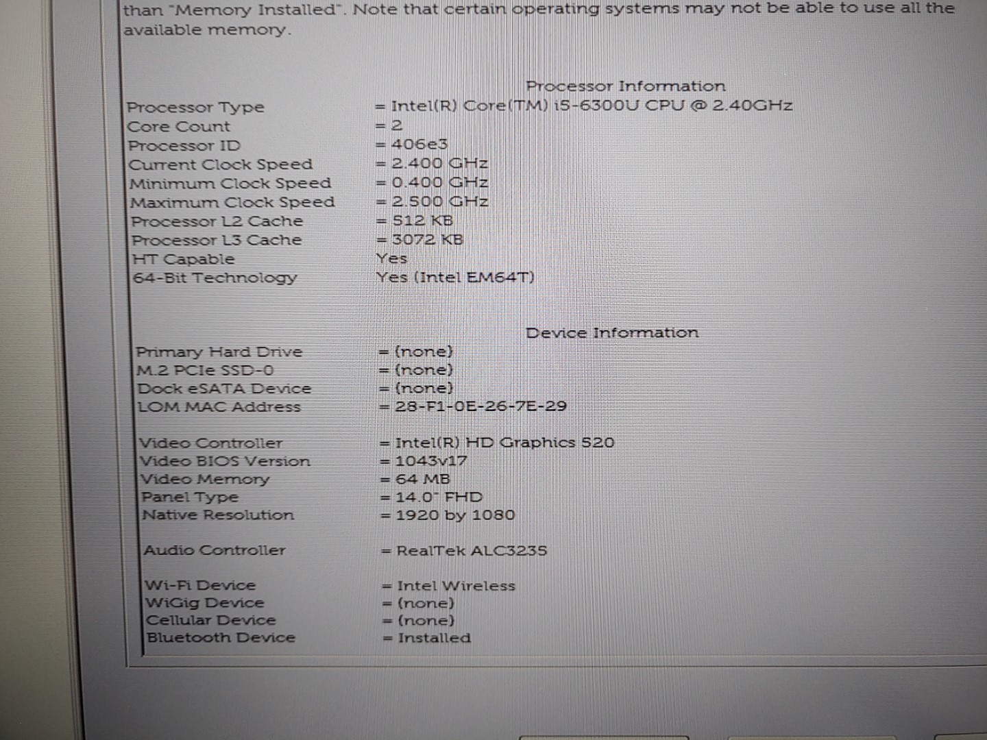 Dell Latitude E7470 14" i5-6300U✔**NO BATT/NO RAM/NO HDD/NO AC** ***READ*** - Image 11