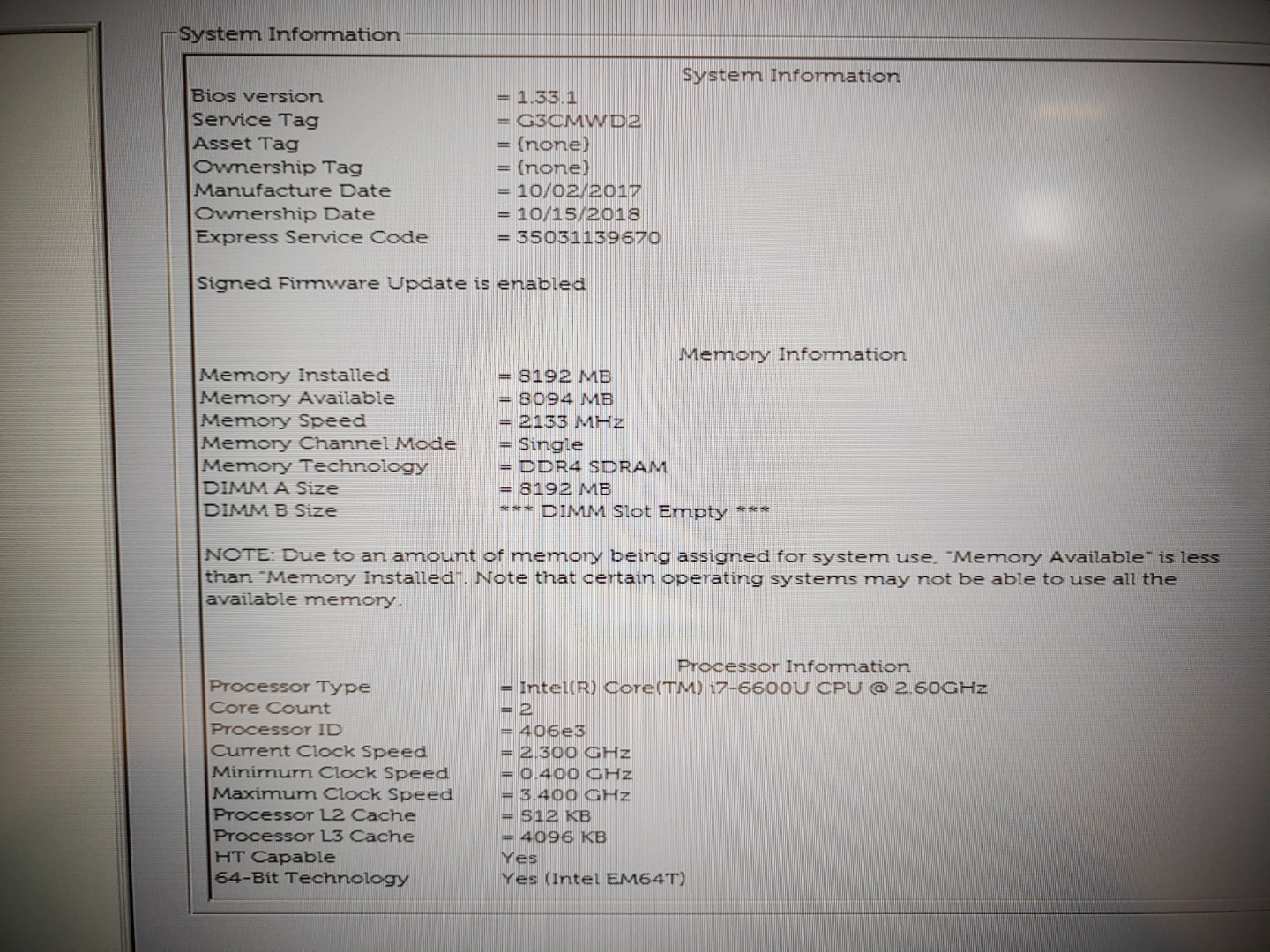 Dell Latitude 7480 14" i7-6600U✔8GB✔ *NO SSD/NO BATT/NO AC** ***READ*** - Image 10