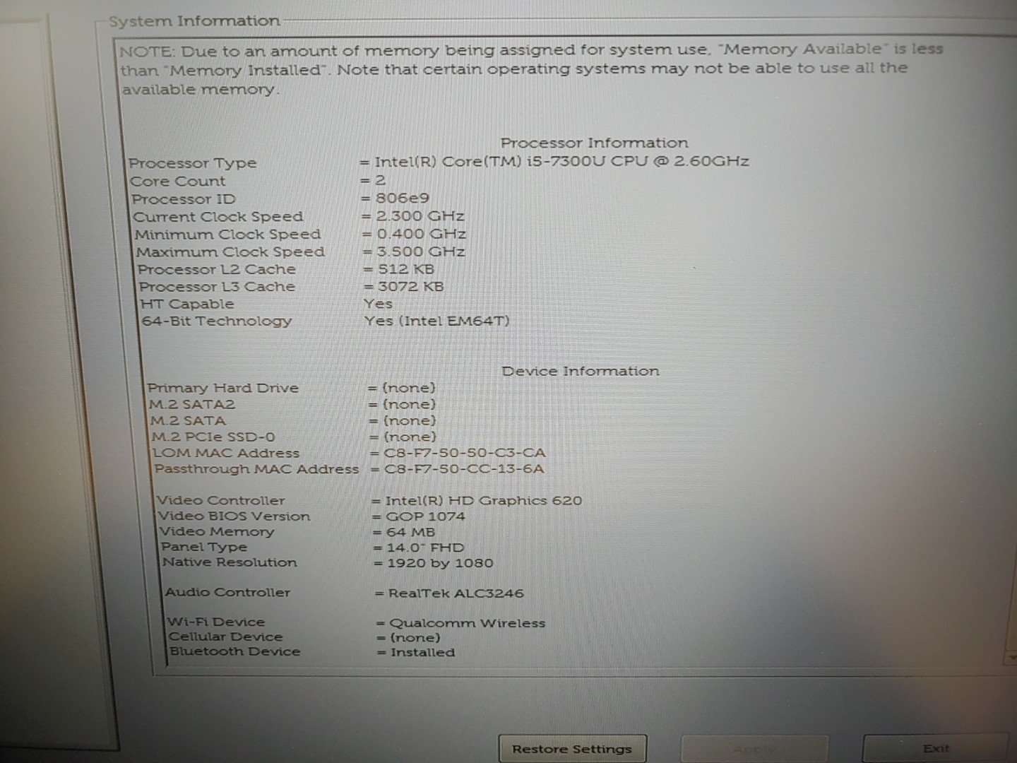 Dell Latitude 5490 14" Intel i5-7300U✔4GB RAM✔ *NO BATT/ NO SSD/ NO AC* *READ* - Image 11