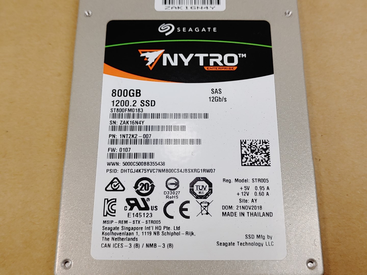 Seagate NYTRO 800GB 2.5" 12Gb/s ST800FM0183 SAS Solid State Drive (1NT2K2-007) ✔ - Image 3
